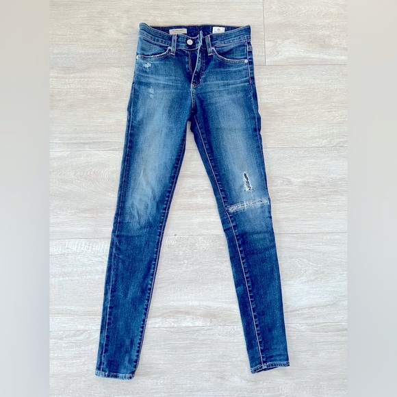 AG High-Rise Jeans | Dark Blue Wash | Size 24R - Picture 1 of 8